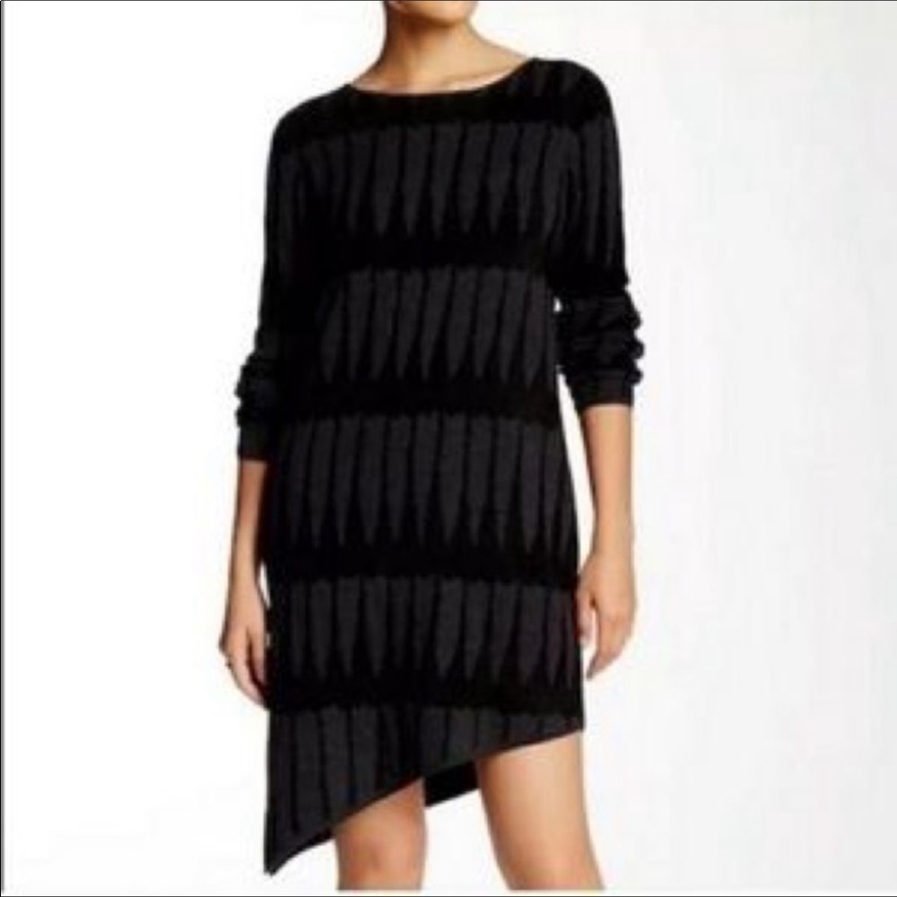 Skull Cashmere Black Gray Sweater Dress Size Small
